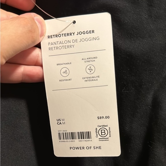 Athleta Retroterry Jogger Pant // Black #818486 - Picture 11 of 14